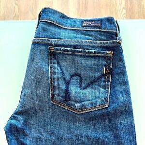 Citizens of humanity, low waist cropped jeans, Kelly# 063 stretch dark blue 29